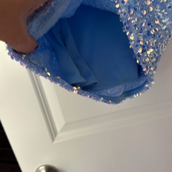 Velvi XS Juliette Mini Diamond Blue Dress Gala Homecoming Prom Wedding Event NWT - Picture 4 of 9